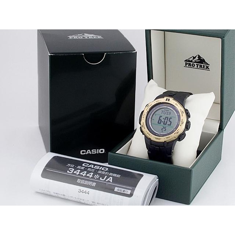 CASIO PRO TREK 3444 デジタル腕時計 PRO TREK CASIO ブラック