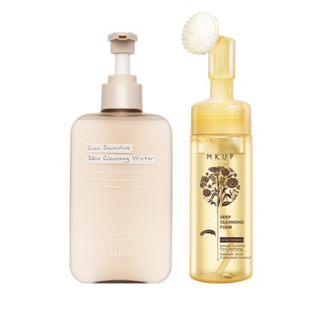MKUP 美咖 積雪草低敏卸妝水+(金盞花粉刺毛孔淨化慕斯/金盞花輕卸深洗泡泡慕斯)擇一