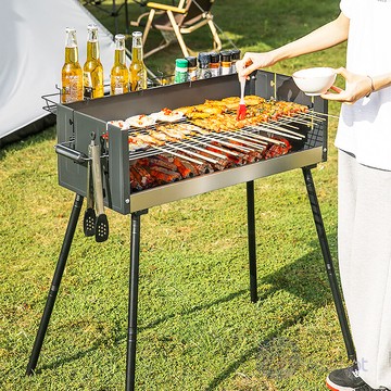 besthot 戶外多功能大型大容量烤肉架附三斤環保椰炭 烤肉組 野炊 超大容量烤肉爐