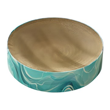 喵仙兒 圓形瓦楞紙盆  水波紋 原木色  1個  41 x 41 x 10cm