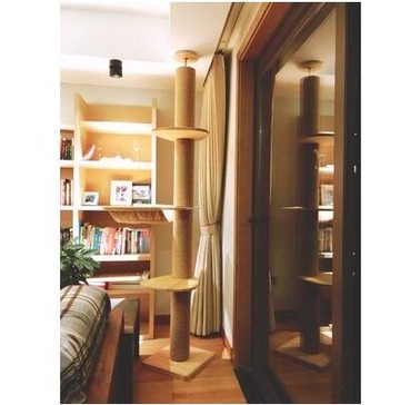 chopin貓跳臺貓爬架進口松木超粗通天柱豪華貓架家具貓樹頂天立地 小山好物