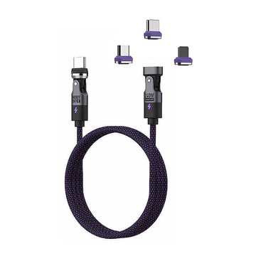 ENERGY FORT Type-C FORT 540° 磁吸旋轉數據線(240W)(1.2M)