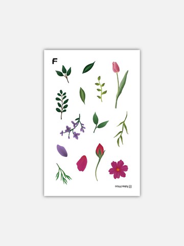 Flower garden tattoo sticker