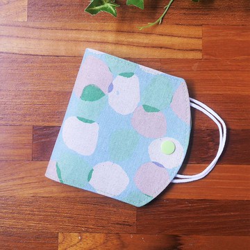 訂製款=口罩暫存套/口罩收納套=日本布料=花舞翩翩=水藍(共4色)