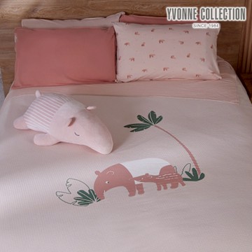 YVONNE 以旺傢飾 馬來貘 單人薄紗毯-香檳粉