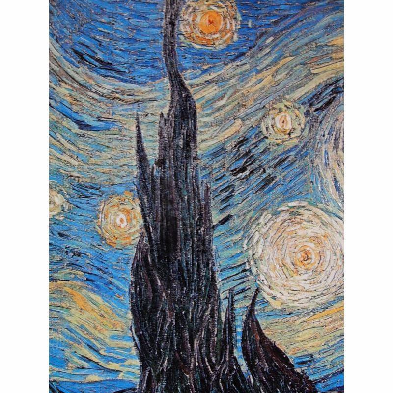 絵画 インテリア 油絵 額入り 額絵 世界の名画 ゴッホ「星月夜」特殊ゲル加工 W908×H708 AU-GO-69 日本製 複製画 美術館 額装絵画  アート額絵 樹脂フレーム | LINEショッピング