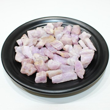如鴻天然水晶原石碎料紫鋰輝小顆粒香薰擴香石魚缸裝飾石頭