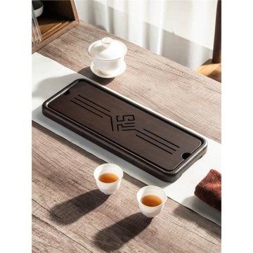 楠竹干泡瀝水腰盒復古儲水式小型茶臺茶海茶盤家用輕奢簡易茶臺