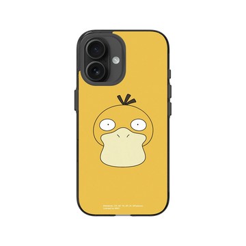 iPhone 16 Clear (相機按鈕) 酷墨灰 - 寶可夢 Pokemon - 大臉系列-可達鴨