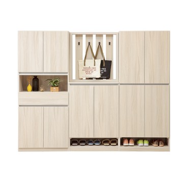 直人木業-DORIS現代風隔柵鞋櫃組240公分(中空80公分+隔柵80公分+四門80公分)