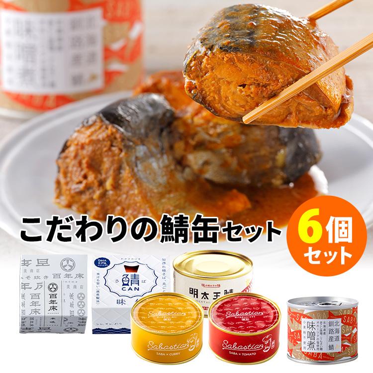 厳選　こだわり鯖缶　6種セット　缶詰　　食品A（DM）