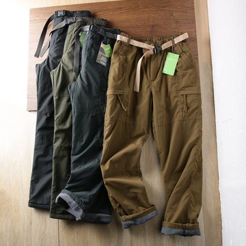 過冬大牛貨！秋冬防風防水戶外加絨軟殼褲 男士直筒冬季休閑褲 潮