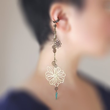 單邊耳骨夾，憂鬱而柔媚