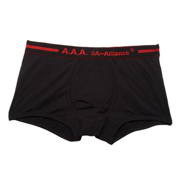 ﹝ 3A-Alliance ﹞經典素色U型四角褲/黑色