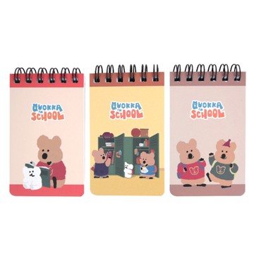 呆萌町DINOTAENG 雙線圈筆記本 168K-讀書/校園/打招呼