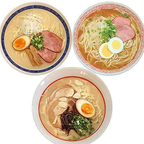 南九州とんこつラーメン食べ比べセット(3種 6食) ニンニク入りの熊本、醤油豚骨の宮崎、黒豚エキスの鹿児島 ご当地シリーズ[乾麺 スープ ギフト 贈答