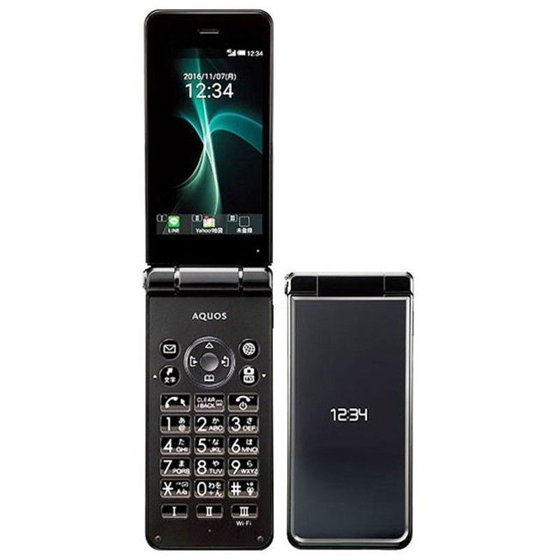 新品 未使用品」SIMFREE Softbank 601SH AQUOS ケータイ2 BLACK ...