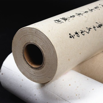 六尺對開宣紙長卷100米仿古半生半熟書法作品紙國畫創作專用批發