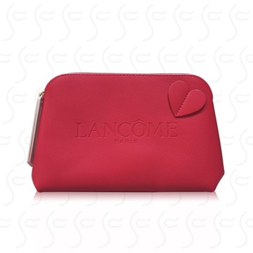 LANCOME蘭蔻 皮革化妝包(桃紅)