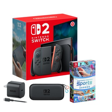 【預購】Nintendo Switch 2 主機 (台灣公司貨)+便攜包+AC變壓器+運動Sports中文版