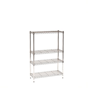 【客尊屋】小資型《粗管徑》35X90X135Hcm 銀衛士四層架