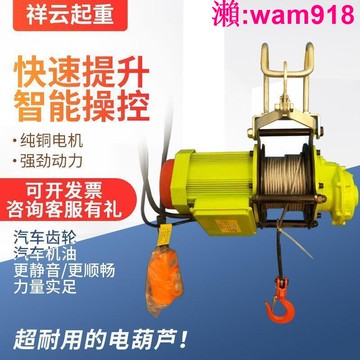 【店長推薦】無刷式快速小金剛提升機微型電動葫蘆220v小型吊機建筑升降卷