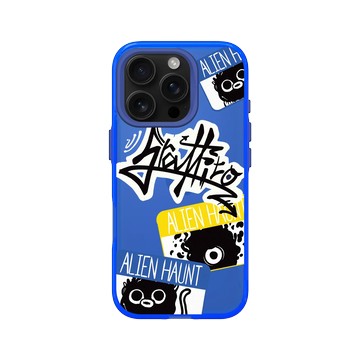 iPhone 16 Pro Clear 激光藍 - Graffiti / 街頭塗鴉 - 外星人出沒