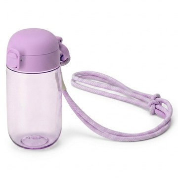 KINTO KIDS WATER BOTTLE 輕水瓶 +背繩  淺粉紫  1套  380ml