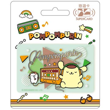 【悠遊卡】三麗鷗街頭音樂SUPERCARD悠遊卡-布丁狗(透明) -受託代銷