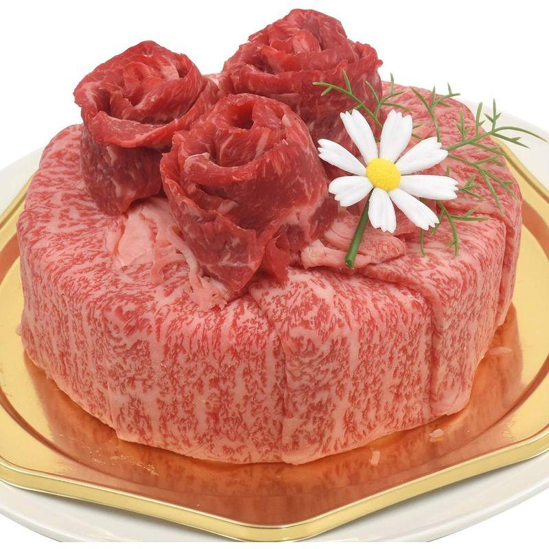 肉ケーキ 特選 A5 神戸牛 ロース 赤身 モモ 計300g 食べ比べ 記念日 誕生日 お祝い に 国産 和牛 お肉ケーキ 5号サイズ ろう