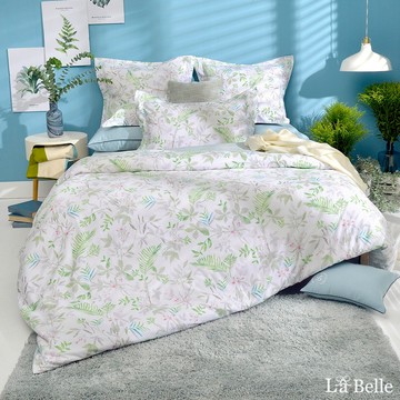 La Belle 100%純棉四件防蹣抗菌兩用被床包組-青青草原 - 加大180X186CM