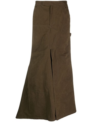 Dorothee Schumacher - asymmetric cargo skirt - women - Cotton/Polyester/Polyamide/Cotton - 3 - Green