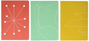 Mid-Century Modern:Notebooks:Set of 3 中世紀現代化家具筆記本