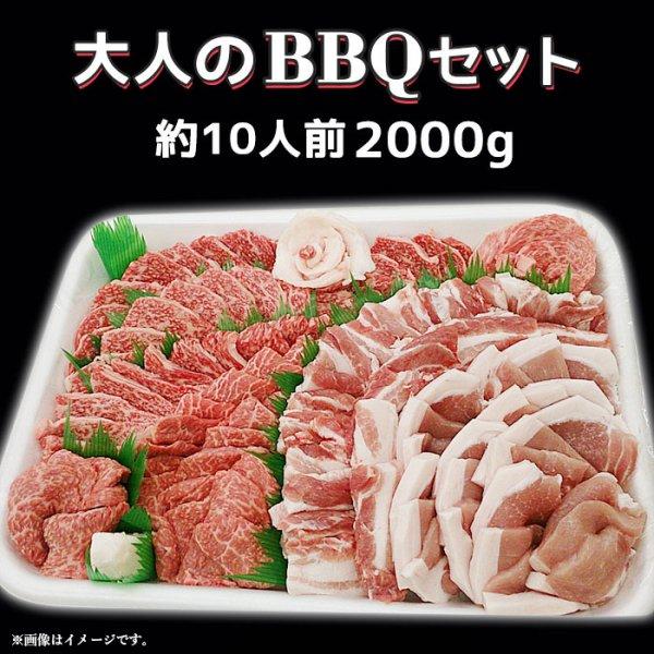 肉 牛肉 国産黒牛 バーベキュー BBQ  大人 メガ盛り 10人前 国産 豚肉（2000g）