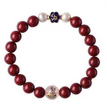 【巴黎精品】硃砂手鍊朱砂手串-生肖本命佛水晶8mm女飾品16款a1gi34