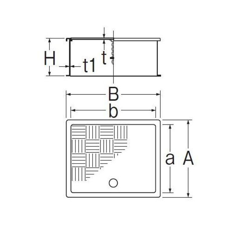 SANEI(旧:三栄水栓製作所):散水栓ボックス(床面用) 型式:R81-4-205×315