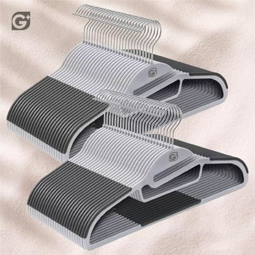 跨境好物G+干濕兩用防滑無痕防肩角衣服架涼曬護領家用掛塑料衣架