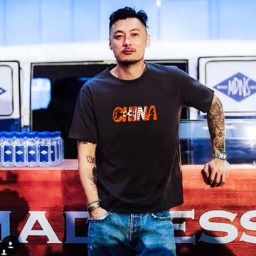 HANDIANCHINA純棉重磅短袖t恤男夏季ins潮牌百搭寬松半袖圓領體恤