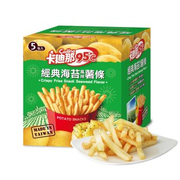 卡迪那95℃薯條-經典海苔風味(18gx5包)