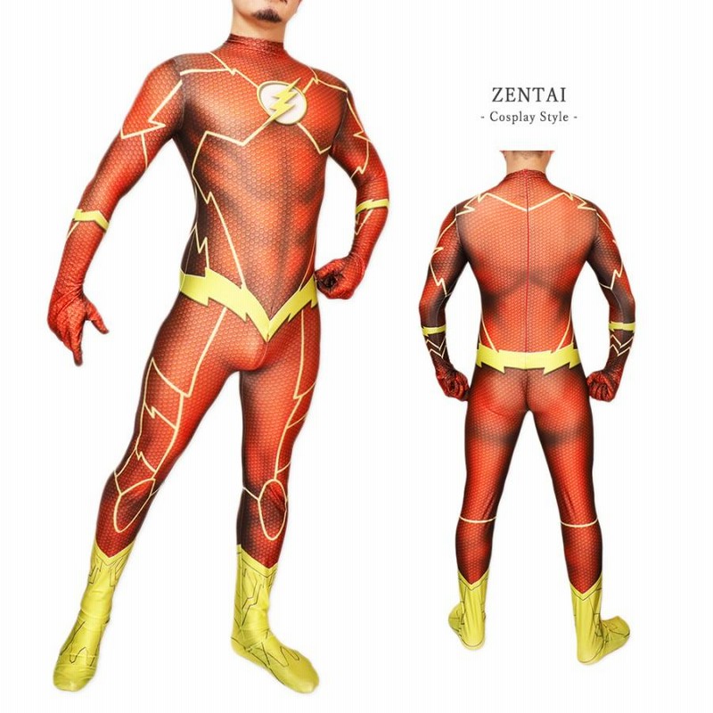 Zentai レッド ファスナー付き 全身タイツ 赤 黄 ボディースーツ Zentai レッド ファスナー付き 全身タイツ 赤 黄 ボディースーツ