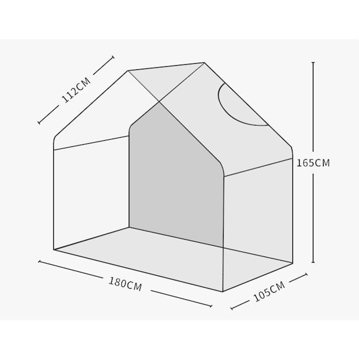 組立式 家庭菜園 PE素材 ビニールハウス 菜園ハウス 温室 ガーデンハウス 植物の越冬に最適 簡易温室 ビニール温室 三角屋根