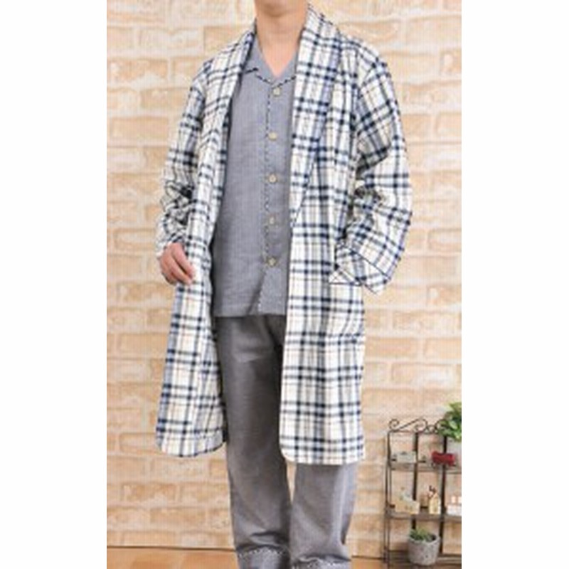 暖かフリース地チェック柄ガウン メンズ 冬 ルームウェア 部屋着 ナイトウェア ローブ 羽織物 紳士 通販 Lineポイント最大2 0 Get Lineショッピング