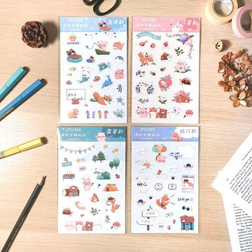 透明手帳貼紙 共四款