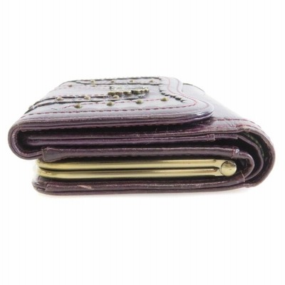 ANNA SUI アナスイ ミニ財布 新品 ルビー 蝶 ANNA SUI アナスイ 蝶々モチーフ 二つ折り財布（小銭入れあり