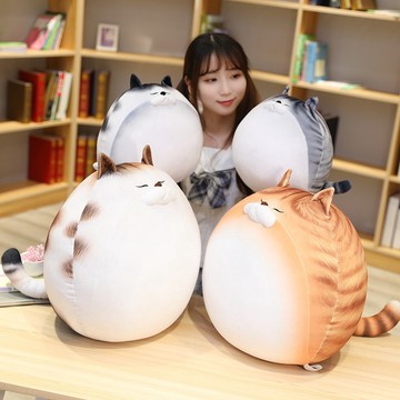 特惠🚀🚀✨新品日系萌寵公仔 小貓咪蛋蛋貓 抱枕 玩偶 毛絨玩具 床上睡覺超軟大抱枕 布娃娃 孩子禮物