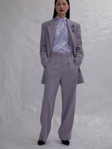 Wool Silk Wide Pants