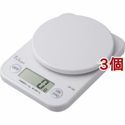 タニタ デジタルクッキングスケール ホワイト KF-100-WH ( 3個セット )/ タニタ(TANITA)