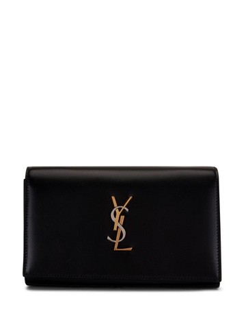 Saint Laurent - Cassandre leather phone bag - women - Leather/Leather - One Size - Black