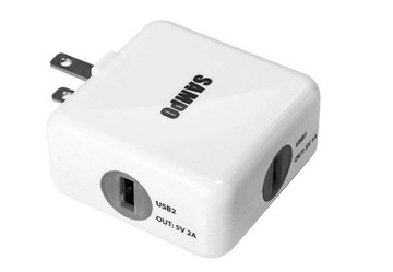 SAMPO 雙USB 3.1A旅行用充電器(DQ-U1202UL)