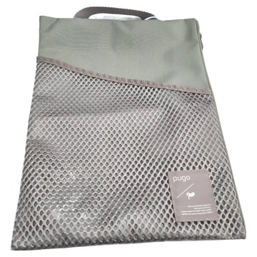 pugo 噗果 上課資料袋  透明網袋設計  可放置A4 L透明夾  沙綠  1個